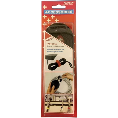 Immagine di FASTECH® 697 330C Nastro a strappo per raggruppare lato morbido e rigido (L x L) 5000 mm 20 Nero 5 m