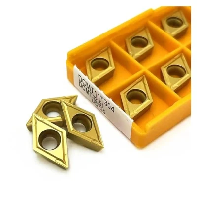 Immagine di Inserti for tornitura in metallo duro 10 pezzi DCMT11T304/DCMT11T308/DCMT070204 VP15TF US735 UE6020 utensile interna da tornio (Color : DCMT11T304 U