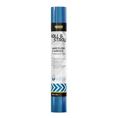 Immagine di Everbuild Roll and Stroll Pellicola protettiva per superfici rigide, autoadesiva, blu, 600 mm x 25 m