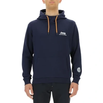 Immagine di JEEP O102929 A928 XP Felpa Uomo con Cappuccio e Tasca Marsupio Stampa Grande Retro Simbolo Xtreme Performance JX23A Night Blue XXL