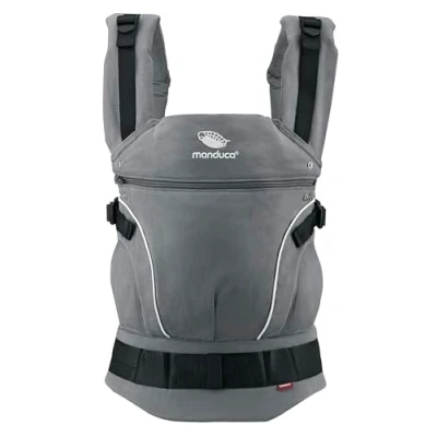 Immagine di manduca FIRST Marsupio Neonati &gt; Dark Grey &lt; Ergonomico in Cotone Biologico, per dalla Nascita e Bambini de 3,5 a 20 kg
