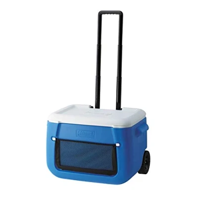 Immagine di Coleman 50 QT Poly lite Ghiacciaia con Rotelle, 47 Litri di Capacità, Frigo Portatile per Bevande