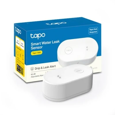 Immagine di TP Link Tapo T300 Sensore Intelligente di Perdite d&#039;Acqua, Avviso Gocciolamento e Perdite, Allarme 90dB, IP67 Impermeabile, Notifica dell&#039;APP, Posizionamento Flessibile, Hub Obbligatorio