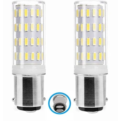 Immagine di PYRJIN Ba15d LED 12v 24v Lampadina 5W, Doppio Contatto Baionetta Sbc, Bianco Fredda 6000K Equivalente a Alogena da 45W, per l&#039;illuminazione Interna. (2pezzi)