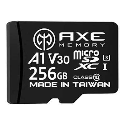 Immagine di AXE MEMORY Scheda Micro SD 256 GB, Memoria MicroSDXC per Nintendo Switch, GoPro, Drone, Smartphone, Tablet, 4K Ultra HD, A1 UHS I U3 V30 C10, Lettura Fino a 95 MB/s, con Adattatore