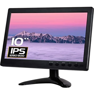 Immagine di WHOLEV 10.1 Pollici Monitor IPS Colori LCD HD 1280 * 800 Con AV/VGA/HDMI/BNC/USB Ingresso Auricolare Per Sicurezza Domestica CCTV Telecamera IP PC Di visualizzazione Altoparlante incorporato, By