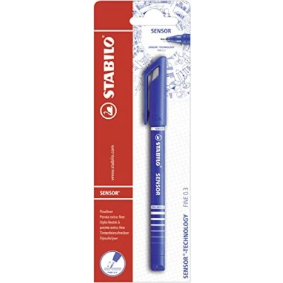 Immagine di Stabilo SENSOR F Fineliner con punta ammortizzata Tratto Fine (0,3 mm) Pack da 1 Blu
