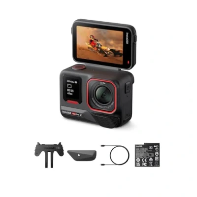 Immagine di Insta360 Ace Pro 2 Pack Standard Action Cam Impermeabile in 8K co ingegnerizzata con Leica, sensore 1/1.3&quot;, doppio chip IA, superba bassa luce, audio superiore.