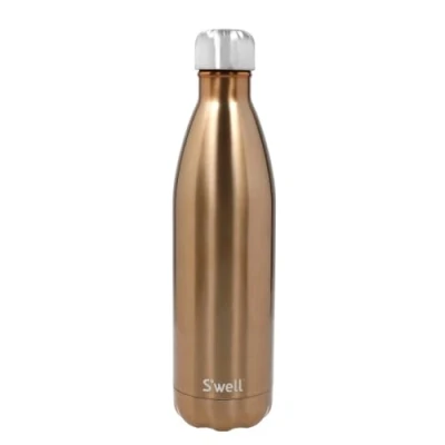 Immagine di S&#039;well Borraccia riutilizzabile in acciaio inox, 750 ml, pirite, tripla isolata e a prova di perdite, per bevande calde fredde fino 48 ore fredde/24