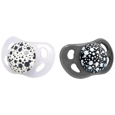 Immagine di Twistshake TS 78092 Set da 2 Ciucci in Silicone6+ mesi, Bianca e Nero