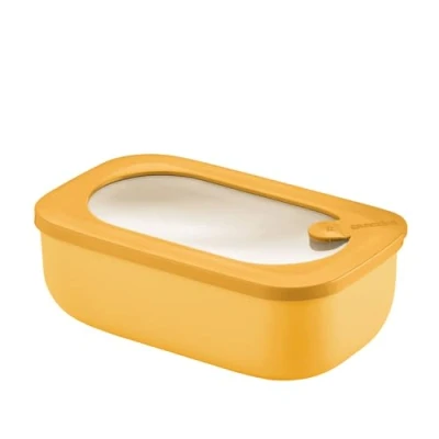 Immagine di Guzzini Kitchen Active Design, STORE&amp;MORE BIO, Contenitore Ermetico Rettangolare per Frigo/Freezer/Microonde Giallo Mango, 20 x12 x h7cm 900 ml 171001236