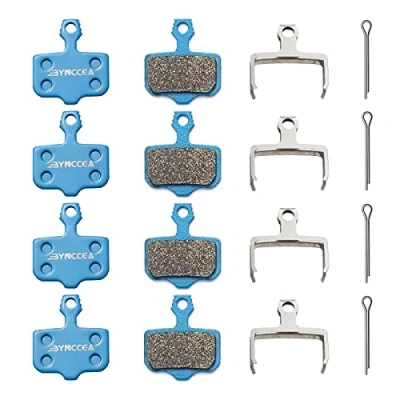 Immagine di Bynccea 4 Coppie Pastiglie Freno a Disco Bicicletta Compatibile con Avid Elixir 1 3 5 7 9 R CR Mag Sram XO XX X7 X9 XXWC DB1 DB3 DB5(Resin/Semi Metallic/Multi Metallic/Sintered Metal)