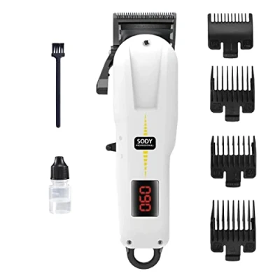 Immagine di SODY SD2014 Tagliacapelli Uomo Professionale Rasoio Elettrico per Capelli di Precisione con Misure Regolabarba Lame in Acciaio Inox Affilate Cord/Cordless
