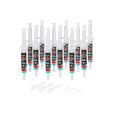 Immagine di 1000 Miglia BKR 4102 WET CERAMICO Lubrificante Bici 144 ml (12x12 ml), Condizioni tracciato Umide/Bagnate/Fangose, Siringhe + applicatori Drop e Huggie System, formula fluorescente profumata