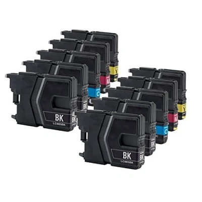 Immagine di 10 CARTUCCE LC 985 COMPATIBILI PER BROTHER DCP J315W MFC J415W J125 J265W J515W J220 J410 J140W