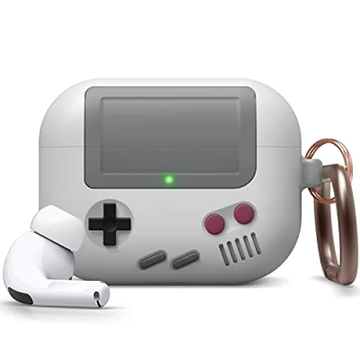 Immagine di elago Custodia AW5 Design Classic Game Player Compatibile con AirPods Pro Cover (Grigio Chiaro)