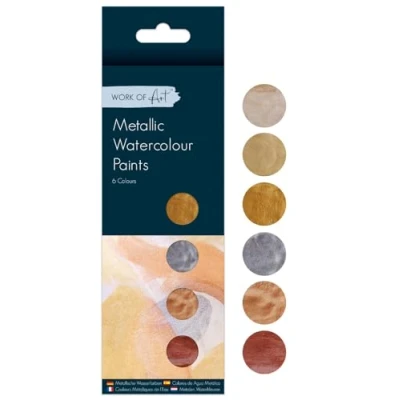 Immagine di Tallon Set di 6 colori metallizzati ad acquerello, oro, bronzo, argento