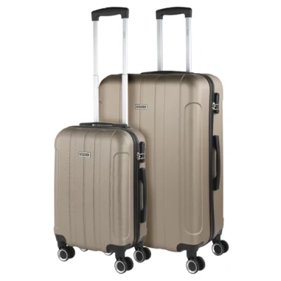 Immagine di ITACA Set Valigie Rigide Offerte. Valigia Grande Rigida, Media Rigida e Bagaglio a Mano. di con Lucchetto Combinazione TSA 771170B, Champagne