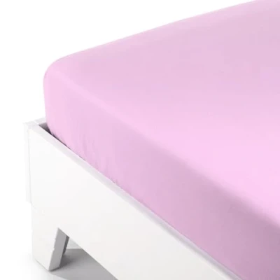 Immagine di Caleffi Lenzuolo con Angoli Inferiore Tinta Unita Flanella Matrimoniale Rosa in 20196