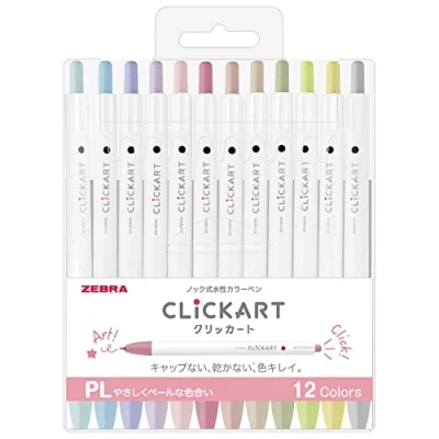 Immagine di ZEBRA Penna a base d&#039;acqua Clickart PL 12 colori WYSS22 12CPL [Parallelimport Waren]