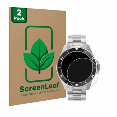 Immagine di ScreenLeaf (2 Pezzi Pellicola protettiva per Withings ScanWatch Nova (42 mm) [Proteggi Schermo Sostenibili, Clear, Antigraffio]