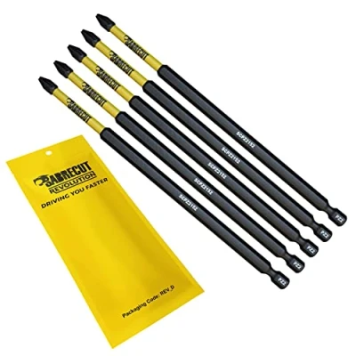 Immagine di 5 x SabreCut SCPZ2152_5 Set di punte per cacciavite a impatto magnetico PZ2 da 152 mm Pozi Pozidriv Heavy Duty compatibile con Dewalt Milwaukee Bosch Makita e altro