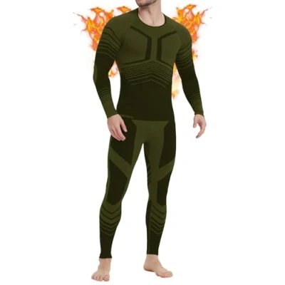 Immagine di MEETWEE Biancheria Intima Termica Invernale da Uomo Intimo Termico Traspirante Asciugatura Rapida Set Autunno e Inverno attività Outdoor Sci Basket Running Warm