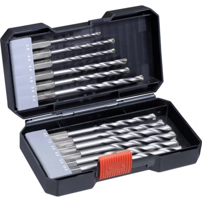 Immagine di kwb 108840 Acciaio per utensili KIT punte pietra 12 parti 4 mm, 5 6 8 10 3 9 mm 1/4 (6.3 mm) 1