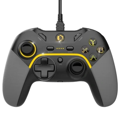Immagine di EMPIRE GAMING Gamepad controller di gioco cablato PC/PS3/Switch Modalità Macro/Tubo Doppia vibrazione Porta audio da 3,5 mm Ergonomico Cavo USB 1.8 M
