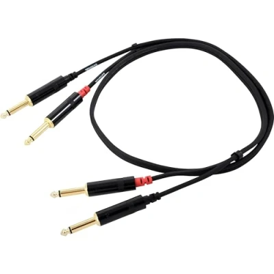 Immagine di Cordial Cavo Sbilanciato Stereo, 2x Jack TS (Mono)/2x (Mono) REAN 90 cm