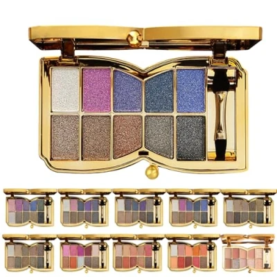 Immagine di 10 Colors Sparkle Shimmer Eyeshadow Palette, Glitter Professional Makeup Palette (04#)