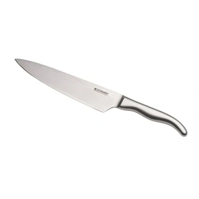 Immagine di Le Creuset Coltello da Chef, Lama Damasco 18,8 20 cm con Filo Liscio, Manico in Acciaio Inox, Inossidabile, Argento, 98000320000100
