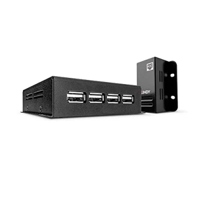 Immagine di LINDY 50m 4 Port USB 2.0 Cat.5 Extender RJ45 su cavo di rete 50 m