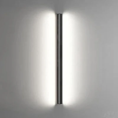 Immagine di Jadssox Applique Moderna Nera da Parete lineare a LED Illuminazione Lampada Striscia Lunga rondella Interna in Alluminio per Soggiorno Camera Letto