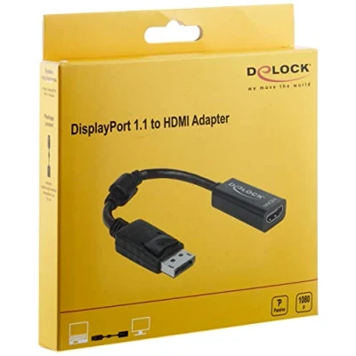 Immagine di DeLOCK cavo di interfaccia e adattatore DisplayPort M 19 p HDMI F Nero