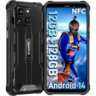 Immagine di OUKITEL WP32 Rugged Smartphone 12GB(4+8) RAM + 128GB ROM/1TB Telefono Indistruttibile Android 13 6.0&quot; HD+ 6300mAh Akku Cellulare Impermeabile IP68 20MP 5MP Dual Camera/Face ID/NFC/OTG/GPS