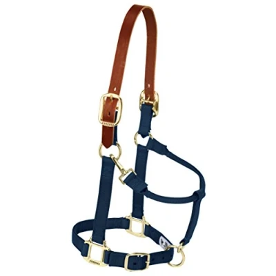Immagine di Weaver Cavezza Cavallo Regolabile in Nylon, Media, Blu Navy