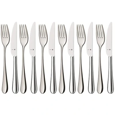 Immagine di WMF 1140566340 Merit Set da 12 Posate Dessert o Colazione in Acciaio Cromargan® Protect
