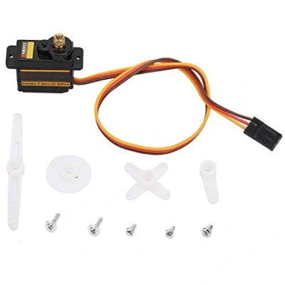 Immagine di EMAX ES08MA II 12 g / 1,8 kg 10 secondi servo ingranaggi in metallo per ali fisse, 450 elicotteri, robot, mini analogico macchina stabile antiurto