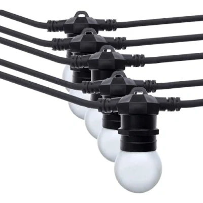Immagine di BarcelonaLED Ghirlanda di luci a LED per esterni e interni, 10 metri, impermeabile IP65, con lampadine E27, bianco caldo, feste, matrimoni, giardino, terrazza, balcone Natale