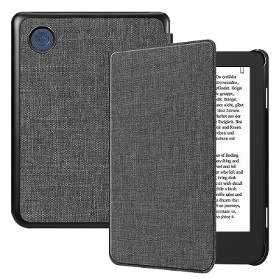 Immagine di FINTIE Custodia per 6&#039;&#039; Kobo Clara Colour (2024) / BW 2E (2022) eReader, Sottile Leggero Cover Protettivo in Similpelle con Auto Sveglia/Sonno, Denim Charcoal