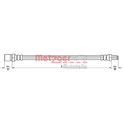 Immagine di METZGER 4110310 Tubi Freno 442 FIAT: Panda II Hatchback, III Hatchback