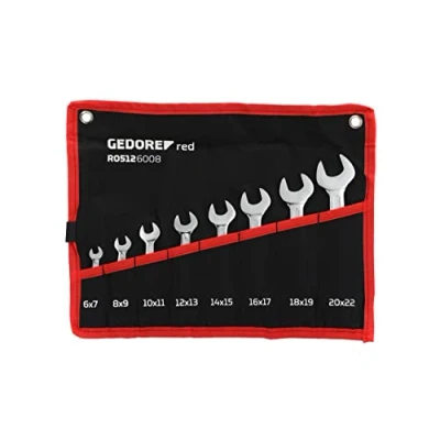 Immagine di Gedore RED R05126008 3301081 Kit chiavi a forchetta doppie 8 parti