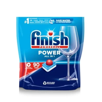 Immagine di Finish Pastiglie per lavastoviglie All in One Max, LIMONE, 90 compresse