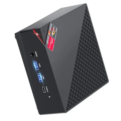 Immagine di ACEMAGICIAN AM06Pro Mini PC, AMD Ryzen 7 5700U (8C/16T, fino a 4,3 GHz), 32 GB DDR4 da 512 SSD con Triplo Display 4K Type C Dual Ethernet WiFi 6 BT 5.2