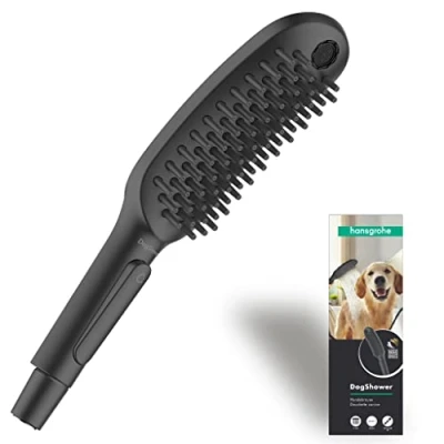 Immagine di Hansgrohe 26640670 Dogshower Doccetta per Cani 150 3 Tipi di Getto con Ugelli Massaggianti, Nero Opaco