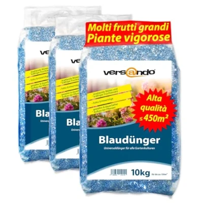 Immagine di versando 30 kg di Concime blu per circa 450 m² universale tutte le colture da giardino tutto l&#039;anno NPK