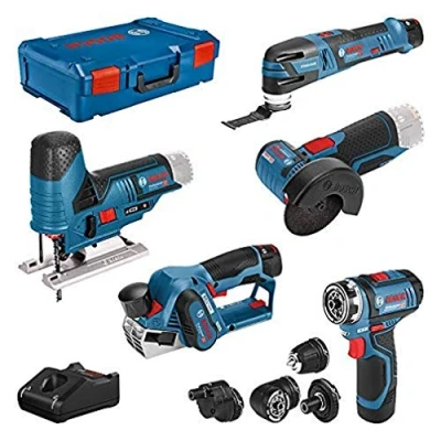 Immagine di Bosch Professional 5 tool Kit + GBA GAL XL boxx 0615A0017D utensili Universale in valigia 10 parti