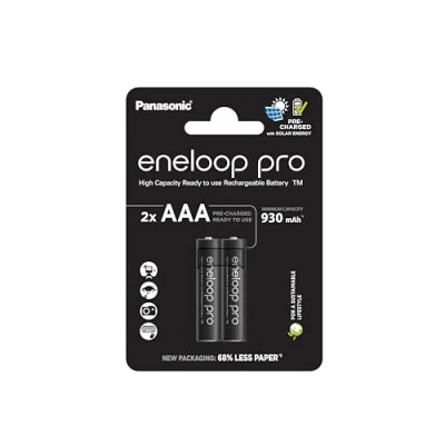 Immagine di Panasonic eneloop pro HR03 Batteria ricaricabile Ministilo (AAA) NiMH 930 mAh 1.2 V 2 pz.