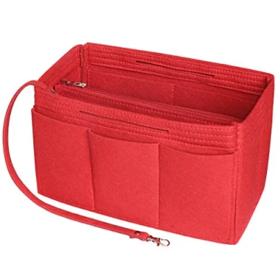 Immagine di Soyizom Felt Handbag organizer Insert, bag In insert Liner, Tote Fit Speedy 25 40, Neverfull (Rosso, Grande)